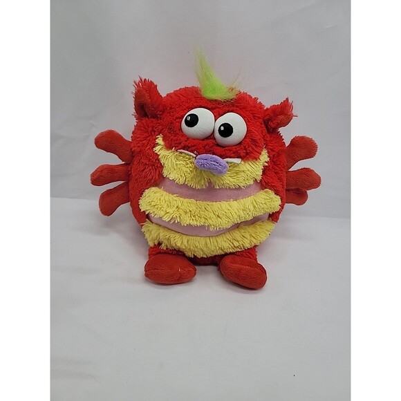 Mushabelly Alienoids Org  Plush 8" Red  Pink Yellow Mushkin Purple Tongue - Picture 1 of 11